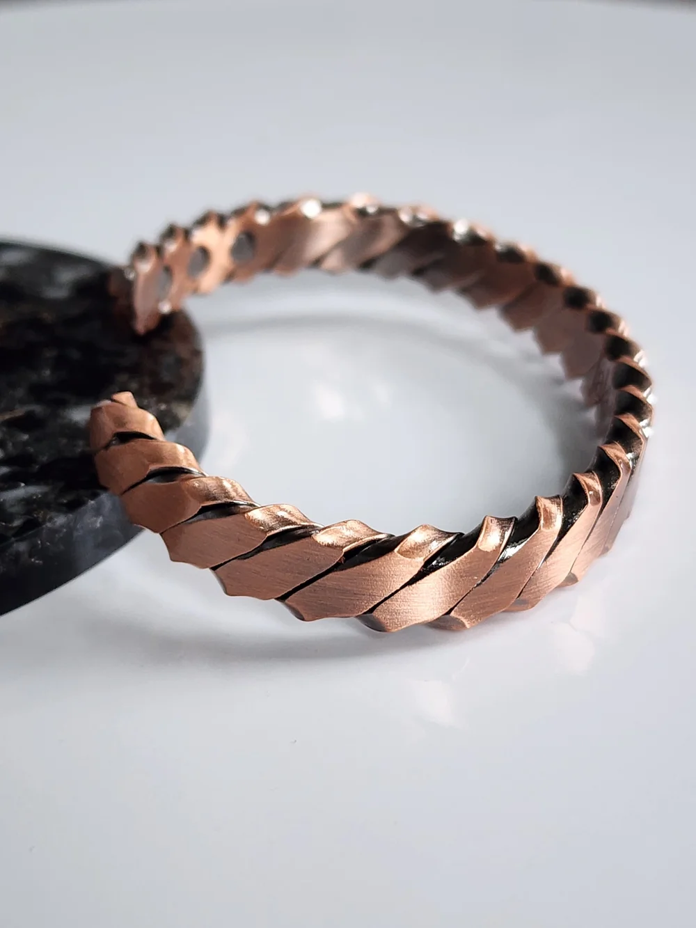 Pure Copper Magnetic Cuff Bracelet – 6 Magnets – 10mm Wide Adjustable Unisex